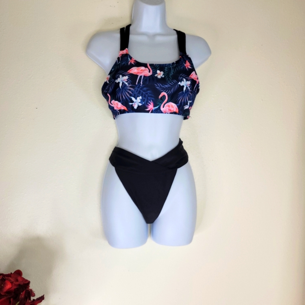 Women's Flamingo Print Bikini Set